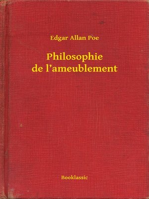 cover image of Philosophie de l'ameublement